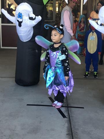 Girl dressed as a butterfly