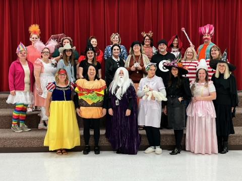 Rees faculty dressed up for Halloween