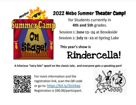 Rindercella Summer Theater Camp Flyer