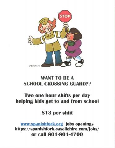 Spanish Fork Crossing Guard Flyer August 2022