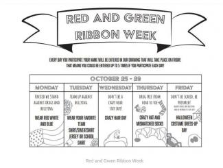 Red and Green Ribbon Week Flyer