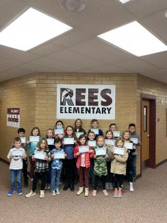January students of the month, group picture