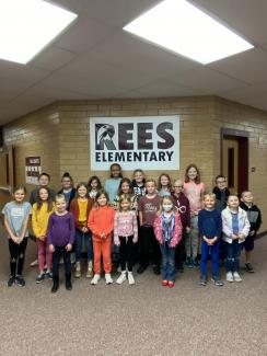 Group picture of Rees students who won the Reflections contest for this year. 